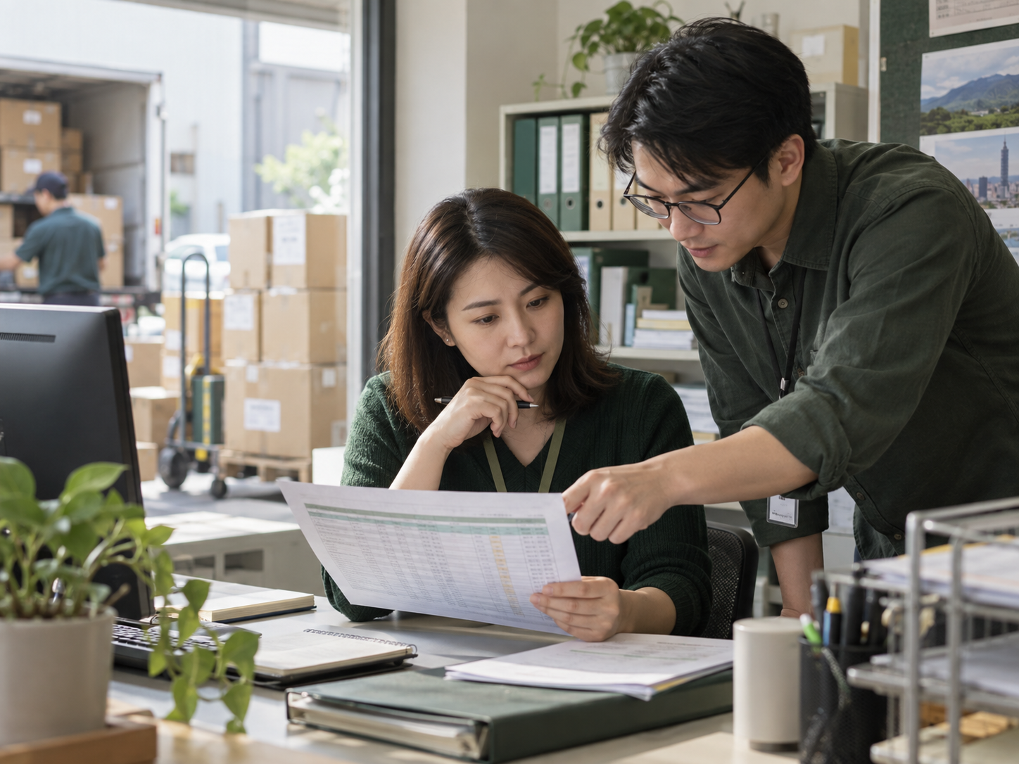企業財務人員整理已交貨但尚未入帳的應收款