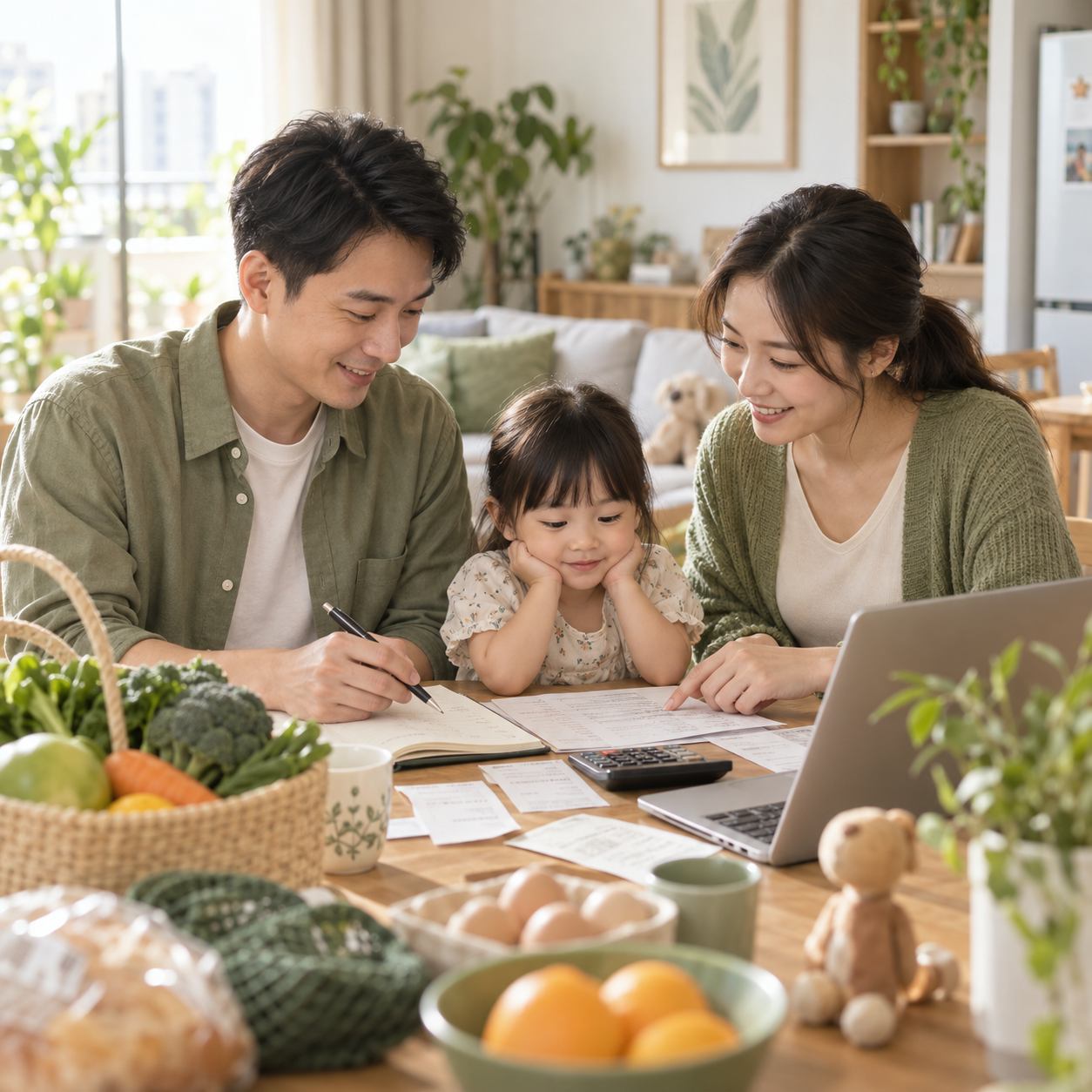 家庭共同整理日常與照顧支出